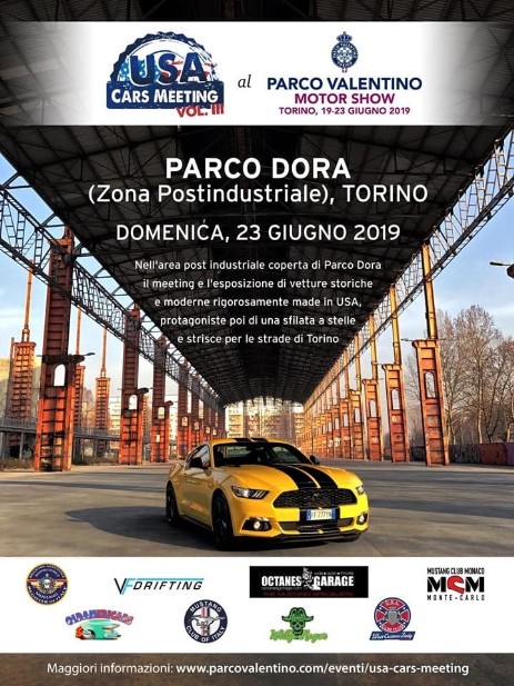 Parco Valentino Torino con Mustang Register of Italy MRI