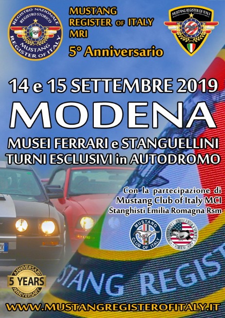 Mustang Register of Italy MRI - Musei Ferrari e Stanguellini, Modena Circuit